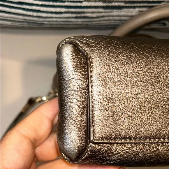 Coach Borough Leather Satchel in Metallic Bronze - Picture 12 of 12